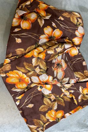MSB Brown ground & orange flower - All over