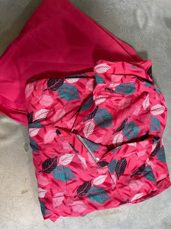 MSB Pink Reshma collection lawn with plan trousers