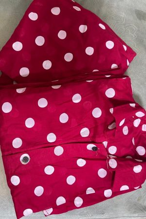 MSB white Polka dot - Dark Pink