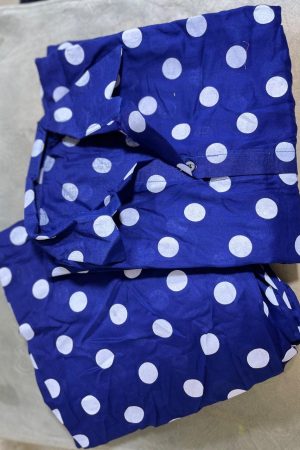 MSB white Polka dot - Navy Blue
