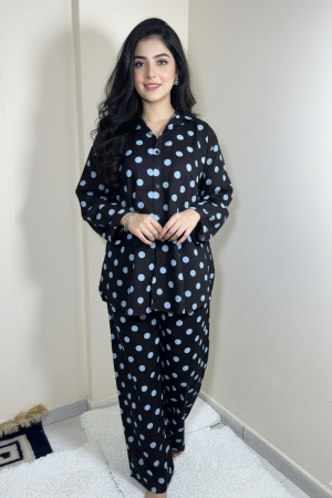 MSB white Polka dot - Black