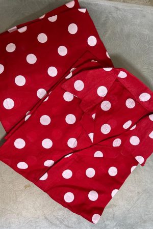 MSB white Polka dot - Red