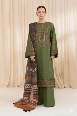 Eid Collection Lawn Embroidered 3 Piece d-005
