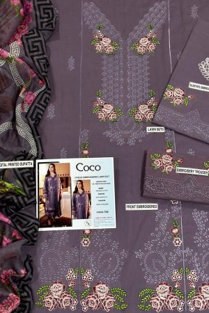 Lawn Embroidered 3Piece D-011