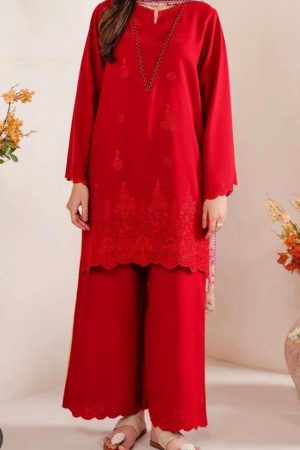 Eid Collection Lawn Embroidered Chicken Kari 3 Piece d-006